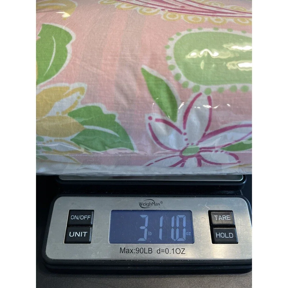 3pc Lilly Pulitzer Dan River Pink Paisley Floral Full/Queen Duvet Cover USA